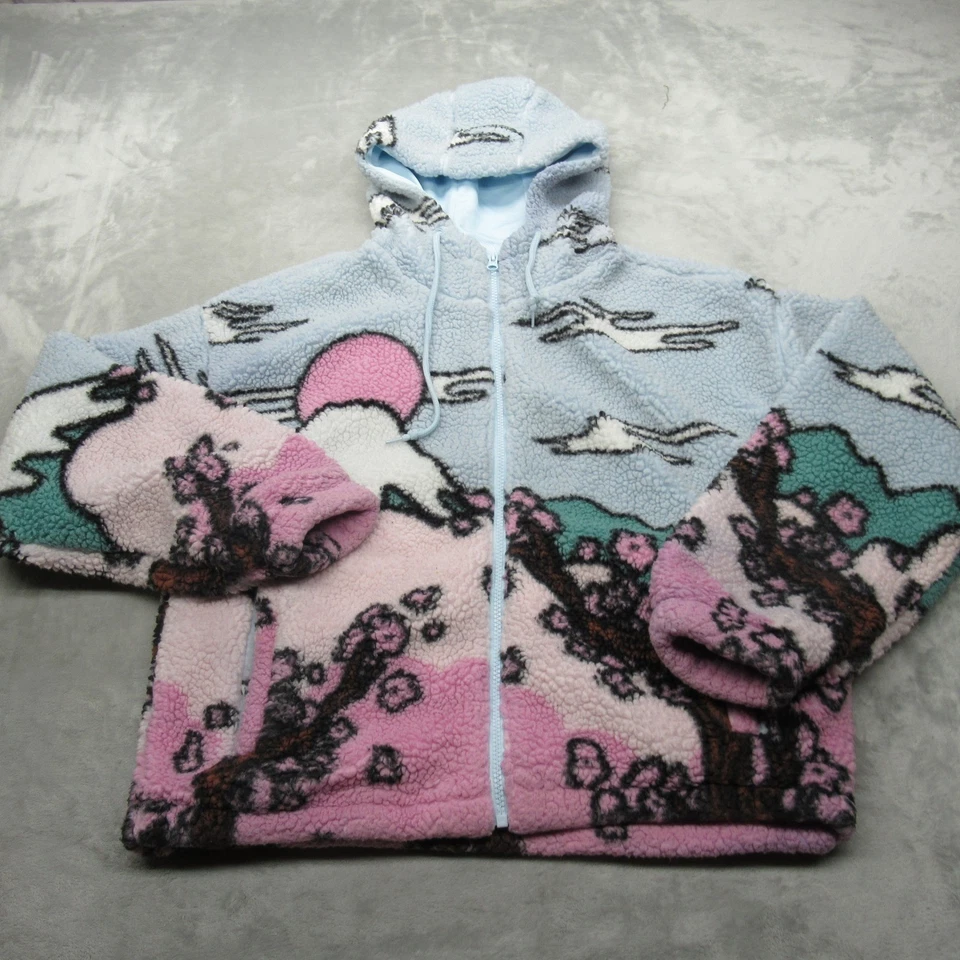 Empyre Sudadera con Capucha Mujer Mediana Pastel Cuervo Cereza Suave Sherpa Vellón Cremallera Completa Foto 2 de 4