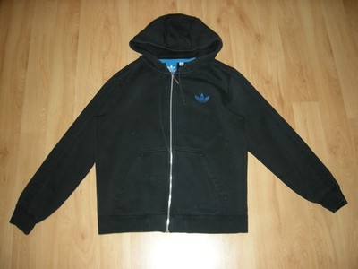 Schwarze modische waschbare gepflegte Marken-Kapuzen-Jacke Gr. M ''Adidas''