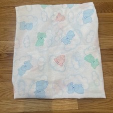 Vintage Cuddle Time Fitted Crib Sheet Teddy Bears Pajamas 28x52