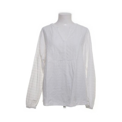 Ulla Popken, Bluse, Größe: 46/48, Weiß, Baumwolle, Streifen, Damen #eQt