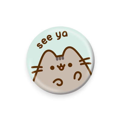 Original Pusheen See Ya Button Anstecker 2,5 cm Anstecker Geschenk süßes Kätzchen Cartoon Katze