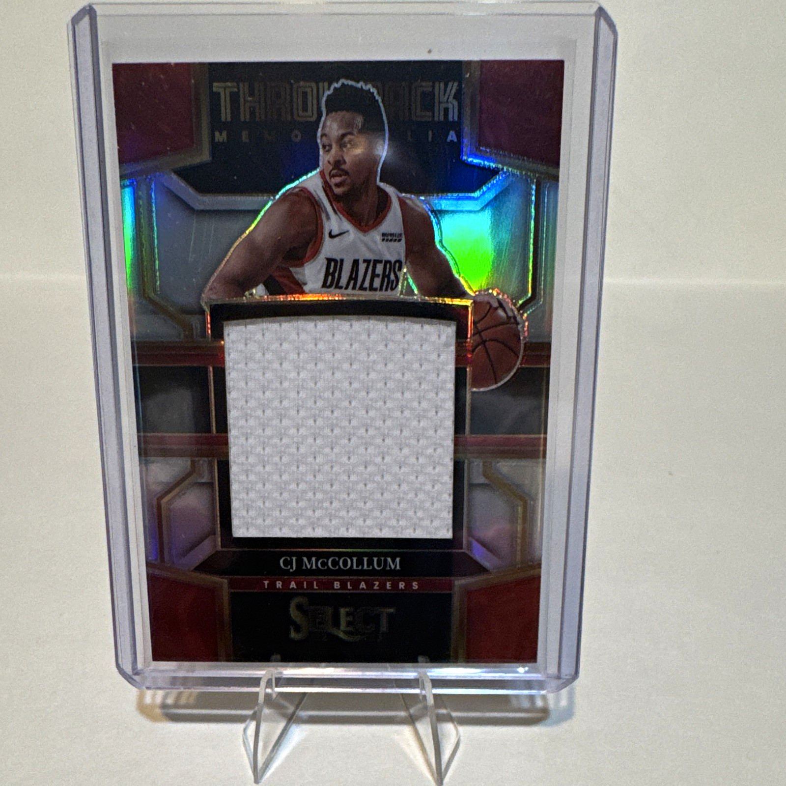 Panini 2022-23 Select Throwback Memorabilia Prizm #TM-CJ CJ McCollum Blazers