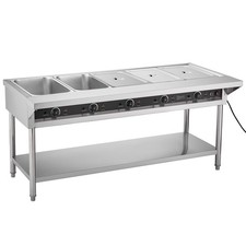 5-Pan Commercial Food Warmer Steam Table with Independent Temperature Control