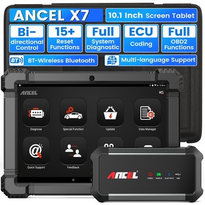10.1' ANCEL X7 Full-System Diagnostic Tool OBD2 Scanner ECU Coding For VW Audi