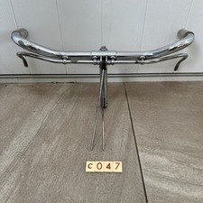 Vintage Raleigh Ind rod brake Handlebars & Stem With Grips & Brake Levers  C047