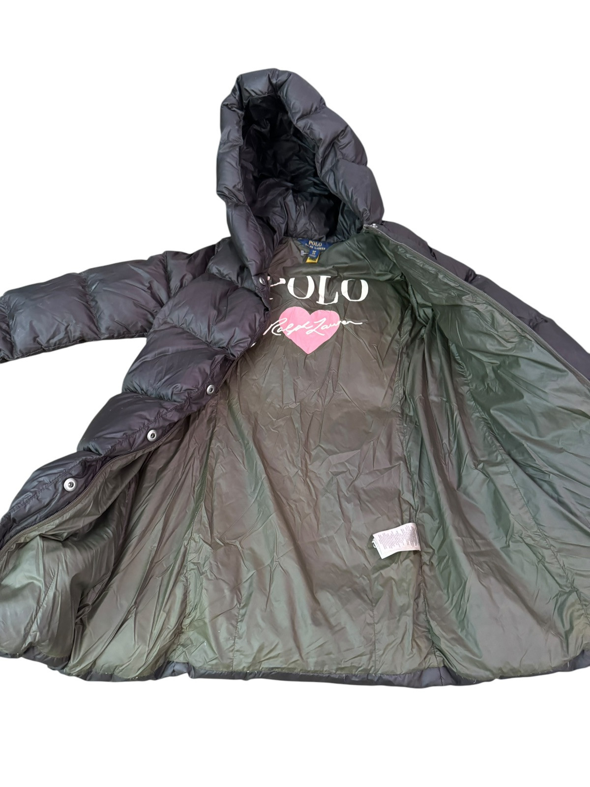 PONY Polo Ralph Lauren Cappotto Lungo Piumino Anatra Idrorepellente Bambina Piccolo 7 YoutH GIACCA