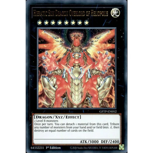 Hieratic Sun Dragon Overlord of Heliopolis Yu-Gi-Oh! GFTP-EN052 1st Ultra Rare