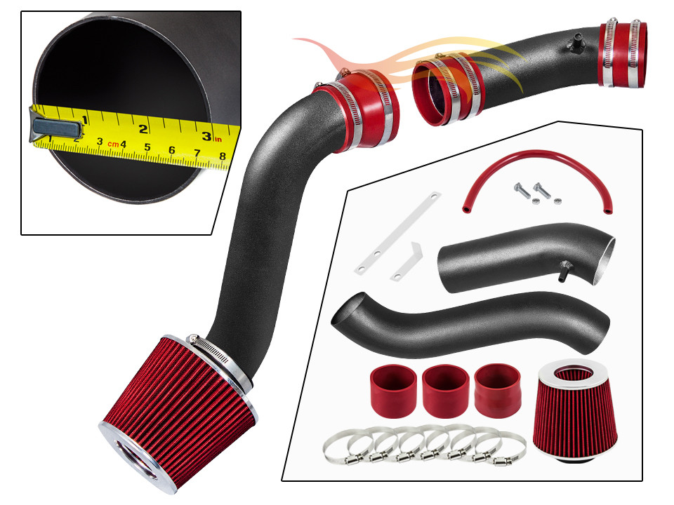 BCP RW RED 90-95 Thunderbird 3.8L V6 Supercharged Cold Air Intake Kit + Filter