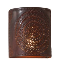 Chisel Sconce Light in Rustic Tin