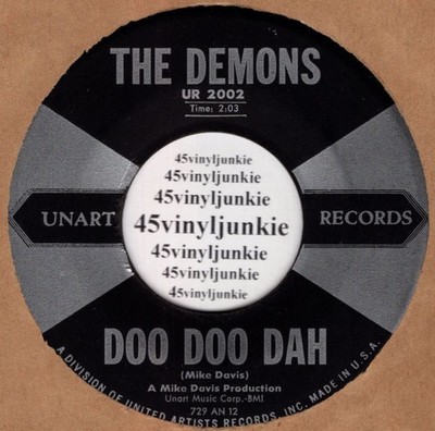 The Demons 45 rpm ''Doo Doo Dah'' b/w ''Tadpole'' on Unart Records