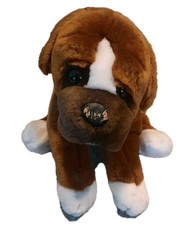Vintage Toys R Us Exclusive Animal Alley Brown  White Boxer Plush Puppy