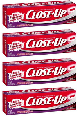 Fluoride Toothpaste, Freshening Red Gel 4 Oz (Pack of 4)