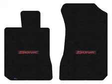 Lloyd Luxe Front Carpet Mats for '12-13 Chevy Sonic w/Sonic Red on Black Logo
