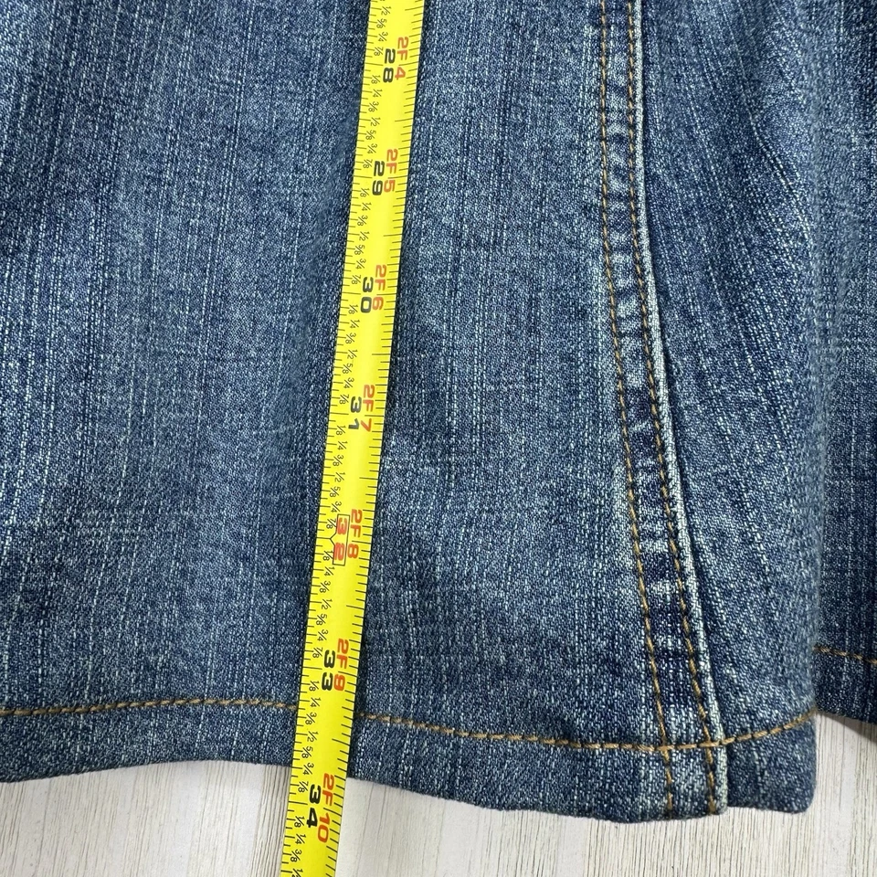 Quacker Factory Women Size Large Embroidered Embellished Blue Denim A-Line Skirt - Image 4 of 4