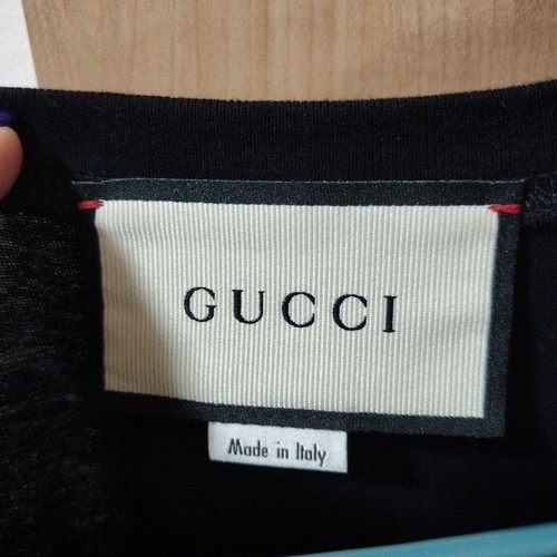 Gucci Black T-Shirt Logo XS #M241 - Picture 3 of 5