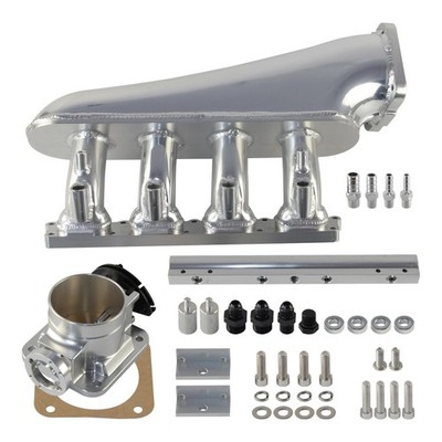 Ansaugkrümmer + 80mm Drosselklappe +Kraftstoffverteiler für Golf GTI MK4 TT 1.8T