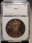 1989-S American Silver Eagle PR65 PCI Super Toner