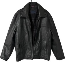 Tommy Hilfiger Vintage Genuine Leather Lay Down Collar Jacket Men's Large  650