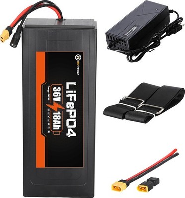 36V 18Ah LiFePo4 E_b/ike Battery Pack Battery for 750W E/l_ectric B/ike Motor