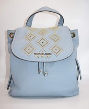 Michael Kors Riley Large Studded Leather Backpack in Pale Blue