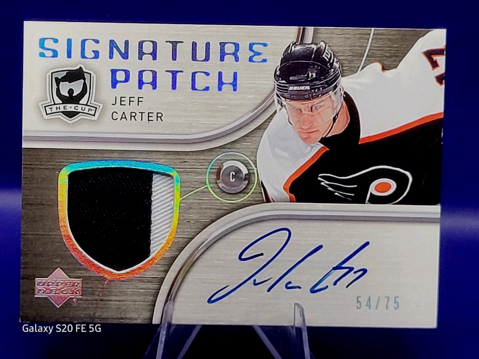 2005-06 Upper Deck JEFF CARTER Rookie Patch Auto  #SP-JC The Cup  RC SP /75