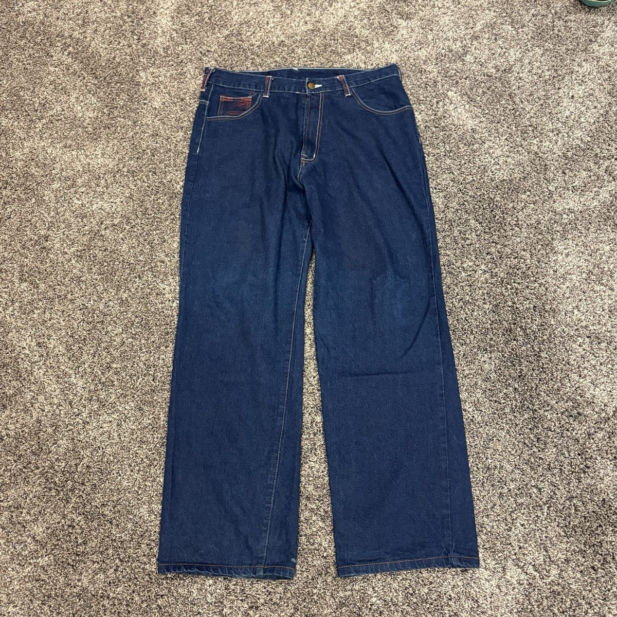 Evisu Men's Vintage Baggy Denim Jeans Japanese Style 38x32