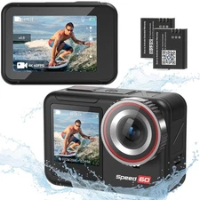 Waterproof Action Camera 4k Underwater Camera,Sports Camera with Dual Screen&...