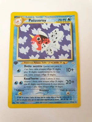 Carte Pokémon Poissoroy Édition 1 37/64 - Française - Néo Révélation - Photo 1/2