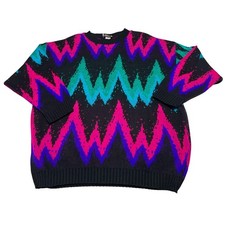 Vintage Classic Essentials Retro Acrylic Unisex Sweater Coogi Style Made In USA