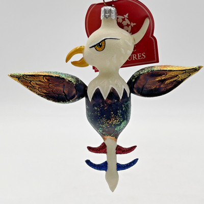 Slavic Treasures  American Eagle  D-02-1114 Hand-Blown Glass Ornament   LE