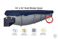 Buffalo Blizzard 21' x 41' Oval Deluxe Above Ground Swimming Pool Winter Cover