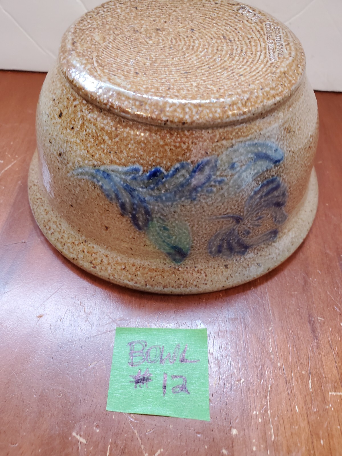 Crocker & Springer Pottery, salt glazed bowl, 5 7/8" diameter, EUC