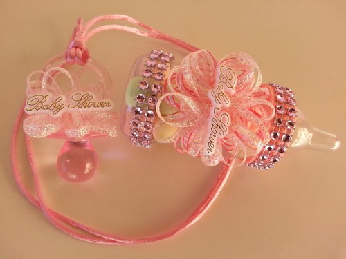 12 bottiglie riempibili rosa | decorazione baby shower | premi favori | è una ragazza - Foto 10 di 12