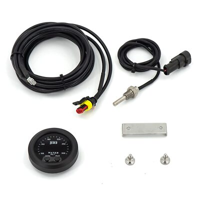 2'' 52mm Water Temp Gauge with 1/8 NPT Sensor Temperature Meter 32-212F W/Sensor