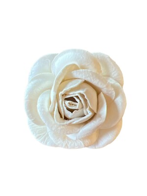 20 White Mulberry Paper Roses - 2 inch -Wedding Scrapbook Mini Flowers Crafts