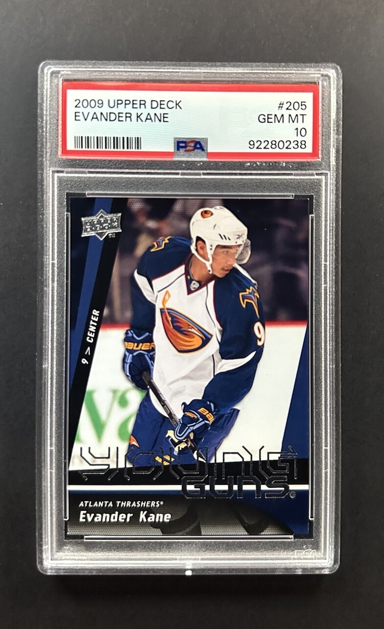 EVANDER KANE RC PSA 10 2009-10 UPPER DECK YOUNG GUNS ROOKIE CARD #205 OILERS