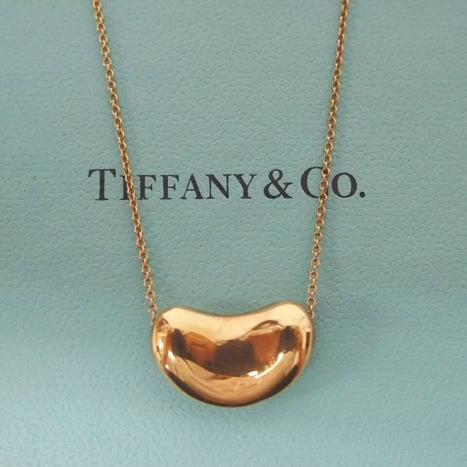 Gold hotsell bean necklace