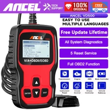Check Engine Light EPB ABS SRS Code Reader TPS Oil Brake Pad Reset Diagnostic US