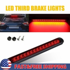 Car Red 15led High Third Mount 3rd Brake Stop Tail Light Lamp Universal 12v Us