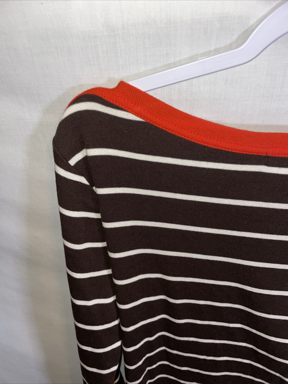 Lauren Ralph Lauren Dressy Blouse Womens Size XL Brown Striped Going Out Party thumbnail 11