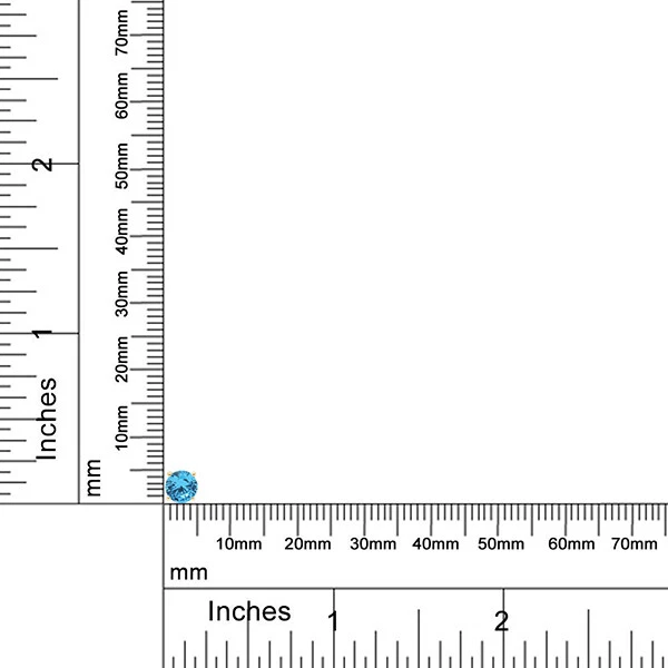 Aretes solitarios individuales para hombre circonita cúbica azul en oro amarillo de 14 K Foto 4 de 4