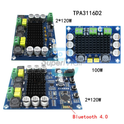 TPA3116D2 2*120W 100W Wireless Bluetooth 4.0 Digital Amplifier Audio Receiver