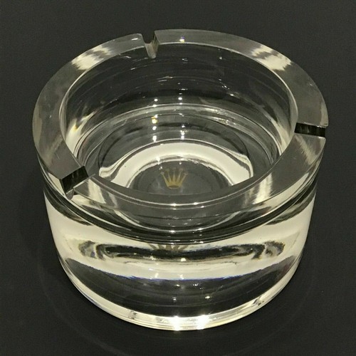 LARGE MONUMENTAL ROLEX ASHTRAY VINTAGE GRANDE POSACENERE CRISTALLO PESO