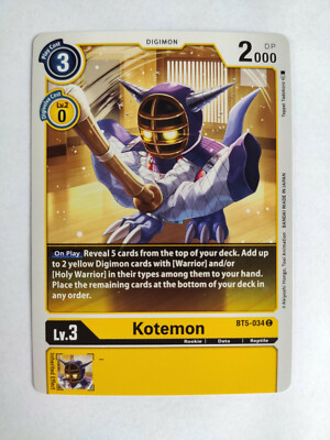 Kotemon BT5-034 Digimon Card Game