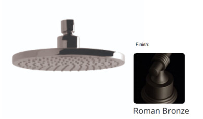 Luxury Brand Santec 70802797 Deluge 10'' Shower Rain Head In Roman Bronze, New!