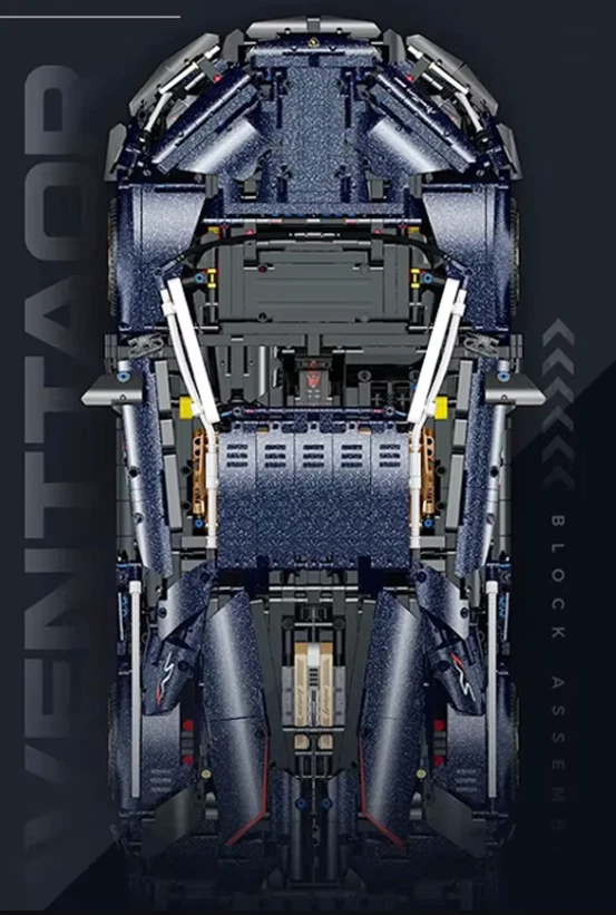 Brand New Lamborghini Aventador Technic 1:8 Model | 4,106 pcs | Starry Blue - Image 4 of 4