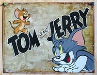 Tin Signs Tom And Jerry Retro Tin Sign 1855, New, Free Shipping on sale Tin Signs Tom And Jerry Retro Tin Sign 1855, New, Free Shipping on sale