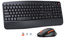 MEETION DirectorA2 Black Ergonomic Keyboard  Mouse Wireless Combo-Open Box-READ