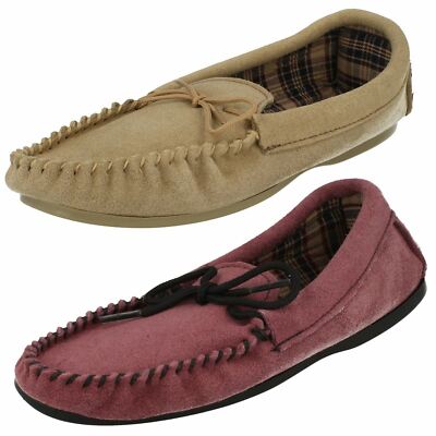 Ladies Bella Slip On Slippers Moccasin UK