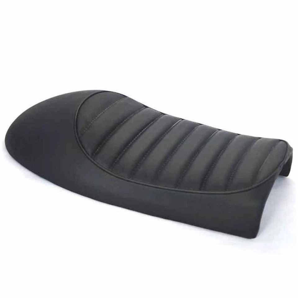 Sillín de joroba de asiento Café Racer negro para Yamaha DT125 XS650 XS850 XJ550 XT500 SR500 Foto 4 de 4